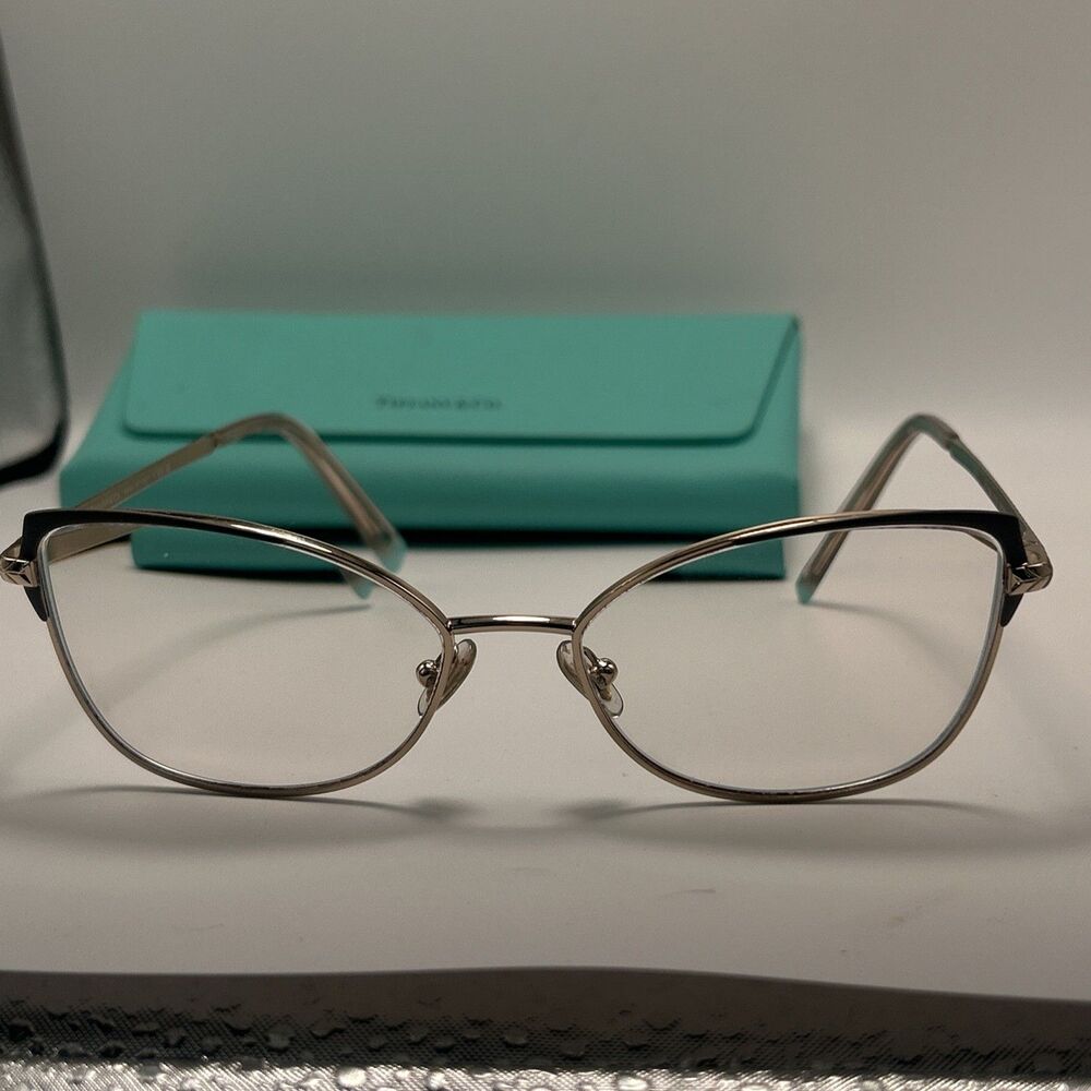Tiffany & Co TF 1136 6133 Gold Brown Cat Eye Eyeglasses Frames Women 53-16-140